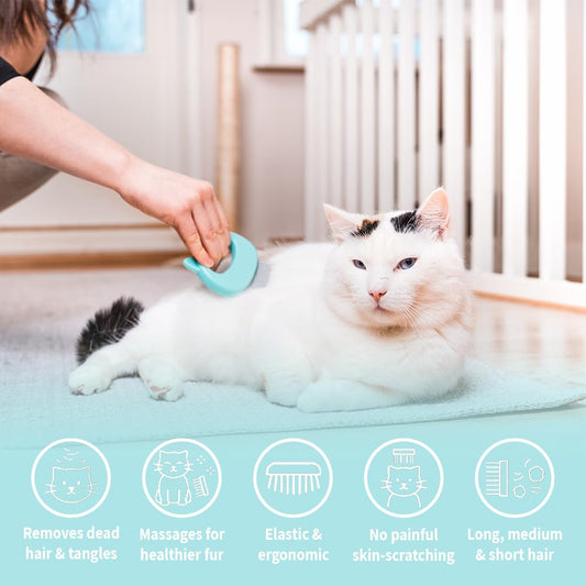 Leo's Paw The Original Pet Hair Removal Massaging Shell Comb