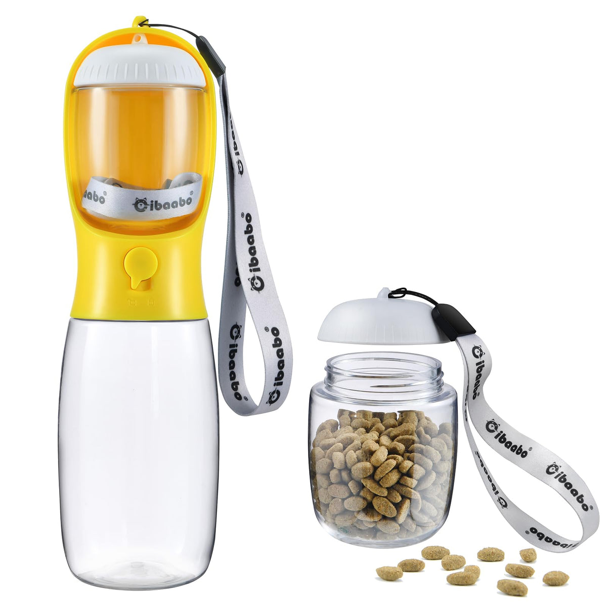 Cibaabo Dog Water Bottle Portable with Food Container & Filter for Travel
