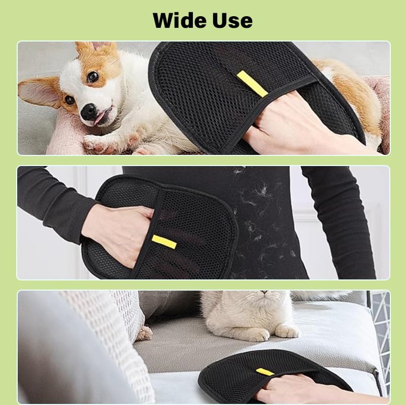 Hair Removal Glove, Pet Hair Removal Glove for Dogs & Cats, Hair Remover Glove for Pet, Electrostatic Pet Hair Gloves for Clothing, Bed, Couch, Carpet, Car Seat (1)