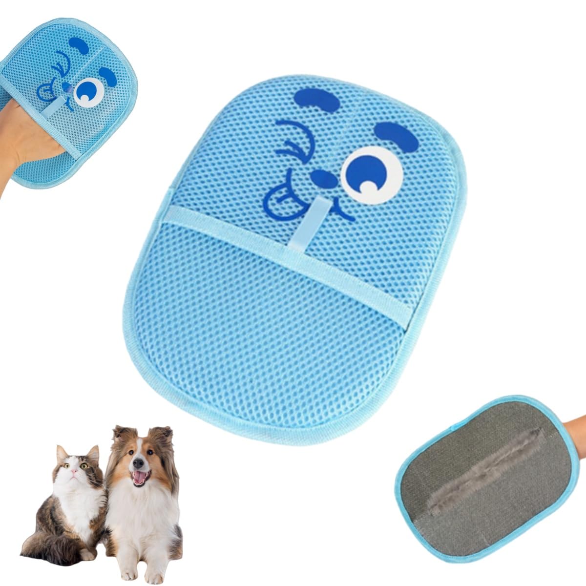 Thickened Electrostatic Pet Hair Removal Gloves for Dogs & Cats,Reusable & Washable Cat Hair Removal Glove, Pet Hair Remover Tool for Clothing, Couch, Carpet, Car Seat, Bed (Balck)