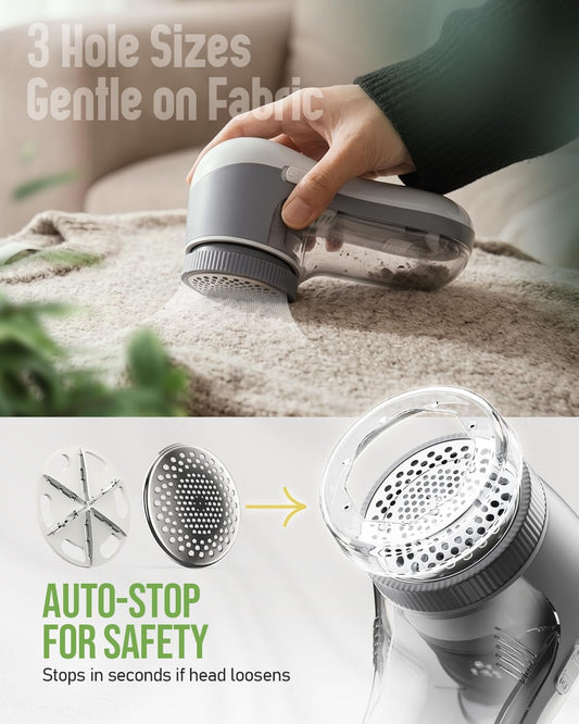POPCHOSE Fabric Shaver, Lint Shaver with 6-Leaf Blade, Rechargeable