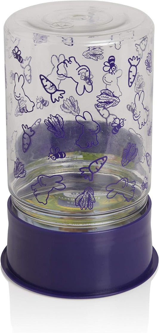 Lixit Reversible Waterer/Feeder for Rabbits and Other Small Animals. (Pack of 1),Purple