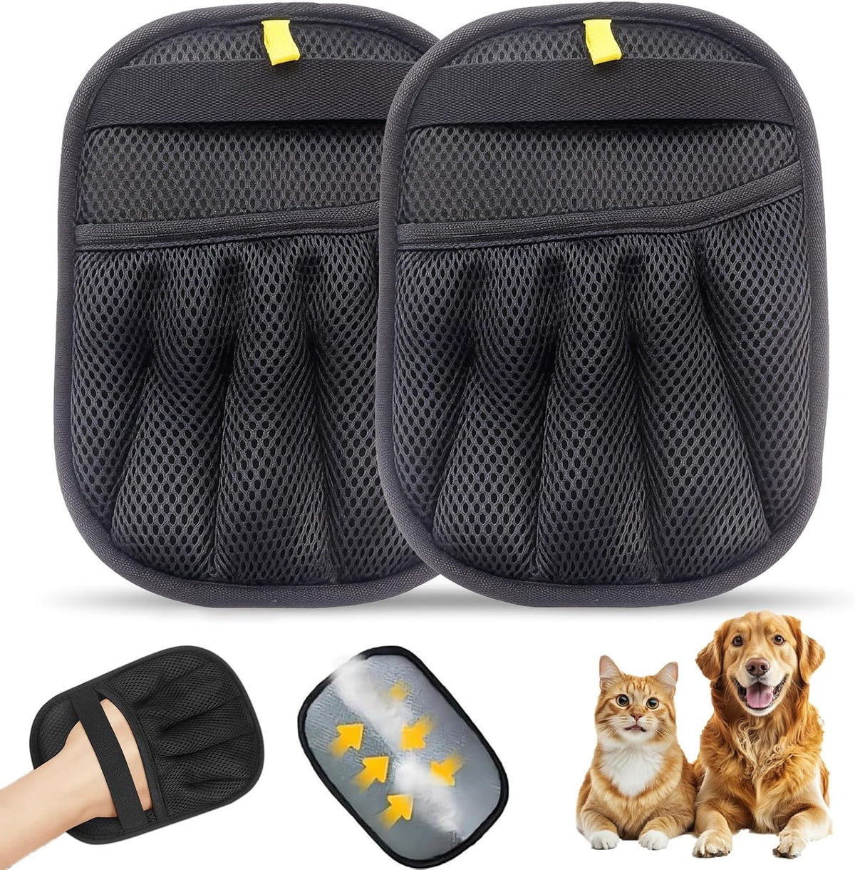 Pet Hair Removal Glove, Reusable Electrostatic Cat Dog Hair Remover Glove