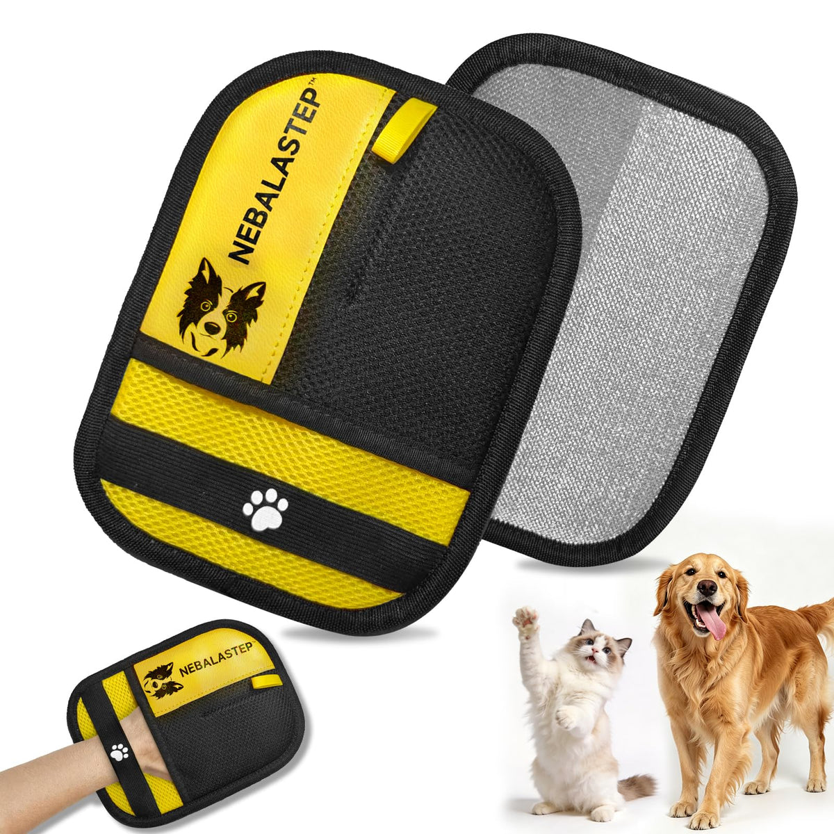 Pet Hair Remover Gloves Brush for Dogs & Cats,Electrostatic Reusable Pet Hair Remover Tool for Laundry,Clothing,Couch,Carpet,Car Seat,Upgraded Animal Fur Removal Tool