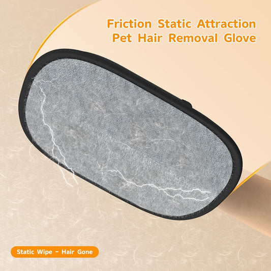 Pet Hair Remover Glove, Static Magic Brush Pet Hair Removal Glove, Dual-Sided Grooming Glove for Dogs & Cats, Reusable Deshedding Pet Glove Tool For Furniture, Bed, Carpet, Clothes, Sof, 1Pcs
