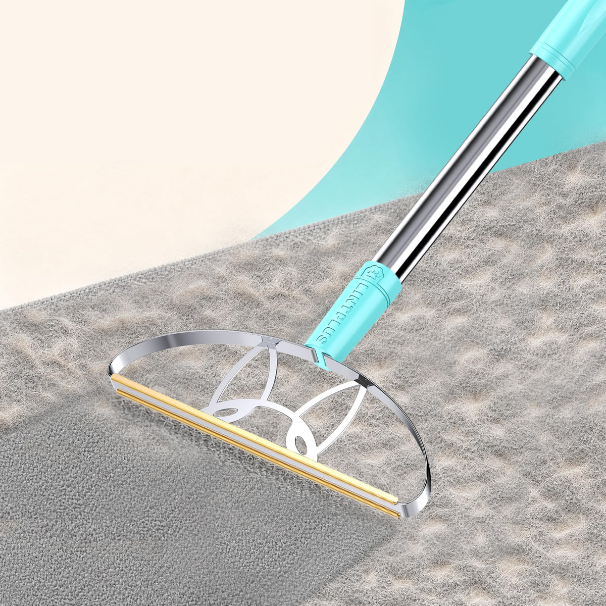 Deep Cleaner Pro Pet Hair Remover-Special Cat Hair Remover Multi Fabric Edge and Carpet Rake Scraper by LINTPLUS-Dog Hair Remover for Rugs,Couch & Pet Towers-Easy to Every Hair!