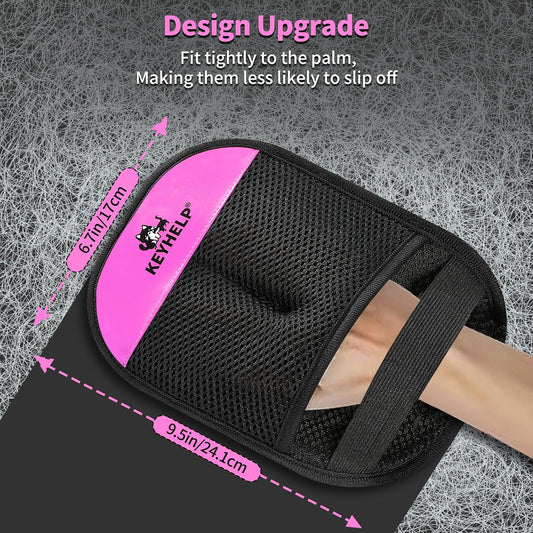 Pet Hair Removal Glove for Dogs & Cats, Newly Upgraded Reusable Electrostatic Pet Hair Glove, Magic Brush Pet Hair Remover Tool for Clothing, Couch, Carpet, Car Seat(Pink)