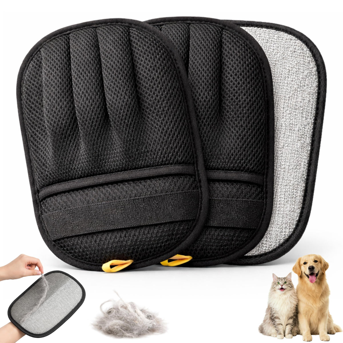 Wolfster Pet Hair Removal Glove for Dogs & Cats, Reusable Electrostatic