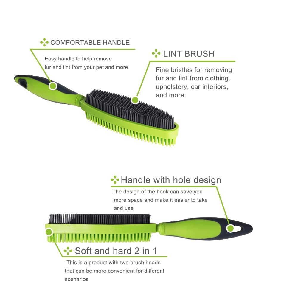 Rubber Pet Hair Remover Brush for Clothes, Couches & Pets