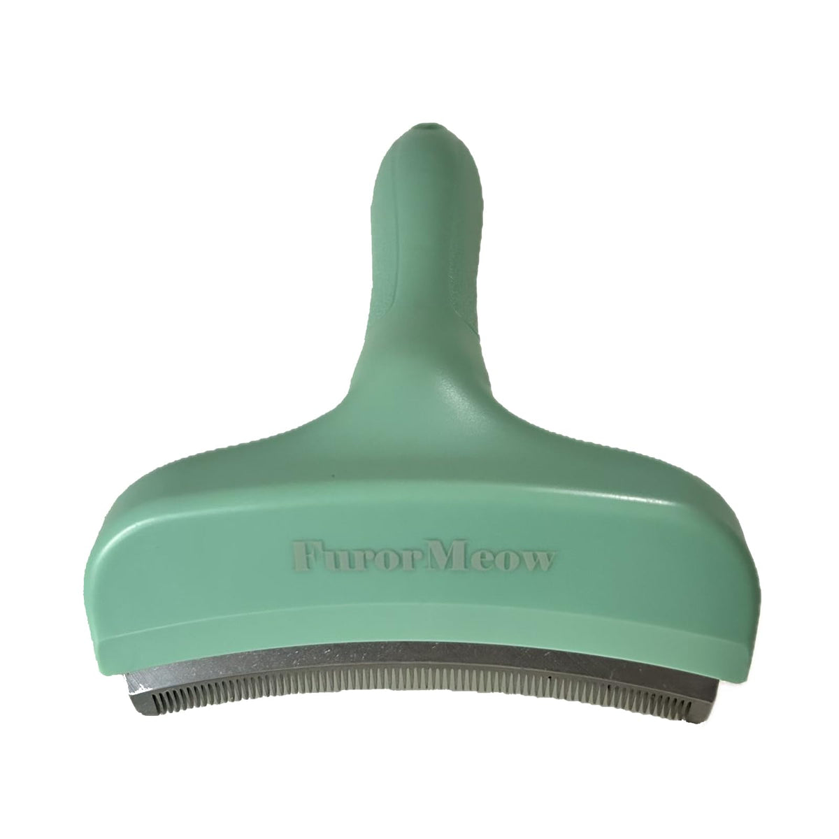 Pet Deshedding Tool with Curve Blade, Cat Grooming Brush, Tight V-shaped Teeth Shedding Comb for Cats and Dogs (White, Large)