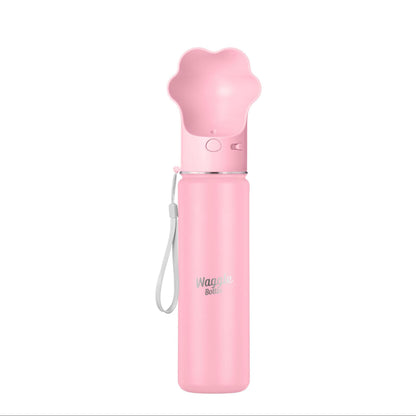 Stainless Steel Dog Travel Water Bottle, Vacuum Insulated Portable Dog Water Dispenser, Drink Cup and Snack Container On The Go, Outdoor Walking, Hiking, Travel (Red, 22oz)