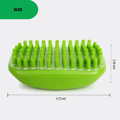 Rubber Curry Brush for Short Haired Dogs, Gentle Curry Comb