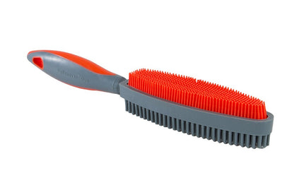 FURemover Plus Pet Hair Rubber Brush with Squeegee, Easily Remove Fur and Lint from Clothing, Carpets and Furniture, Gently Groom Dogs and Cats Wet or Dry, Black, 2 Pack