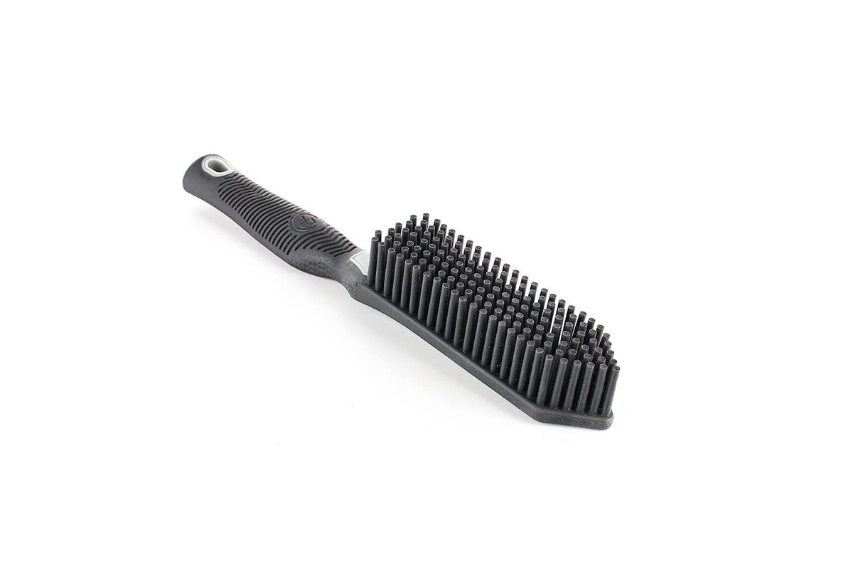 Detail Factory Pet Hair Brush for Car Interior, Rubber Bristle Fur Remover for Carpet, Upholstery, Seats, Cargo Areas & Pet Beds, Gray
