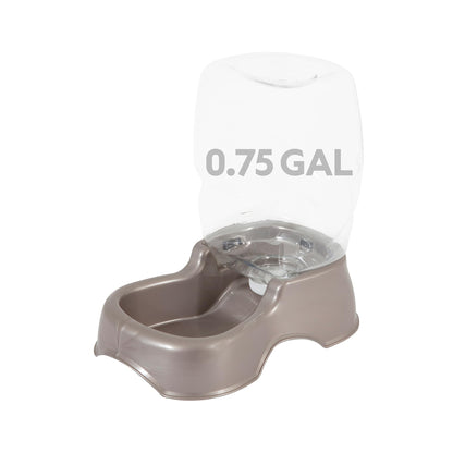 Petmate Pet Cafe Gravity Water Dispenser, 0.75 GAL, Pearl Gray