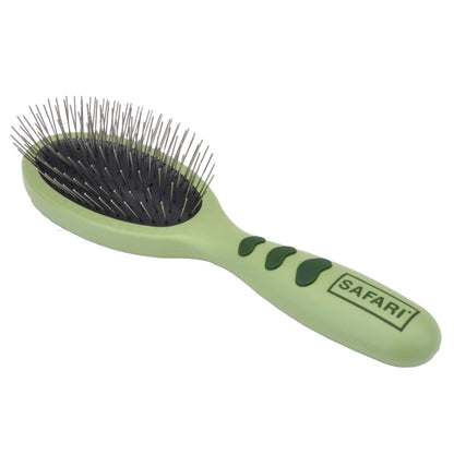 Coastal Pet Safari Wire Pin Brush - No-Slip Plastic Handle for Short and Long Pet Hair - 9.25" x 2.5" Compatible Grooming Tool