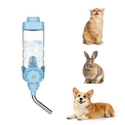 Vannon Water Bottle for Small Animals, 34oz Top-Fill Pet Dispenser, Grey