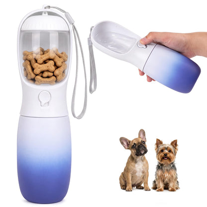 Puppy Essentials Dog Water Bottle: Portable Dog Water Bowl Dispenser Travel