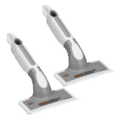 FurDozer Pet Hair Remover & Auto Detailing Tools - Cat & Dog Hair Remover for Carpets, Car Interiors, Couches, Bedding, & Pet Furniture (Gray, X3 PRO - 5" Long)