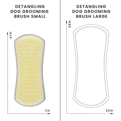 Pet Teezer Detangling Dog Brush for Light Shedding, Small, Lilac & Yellow