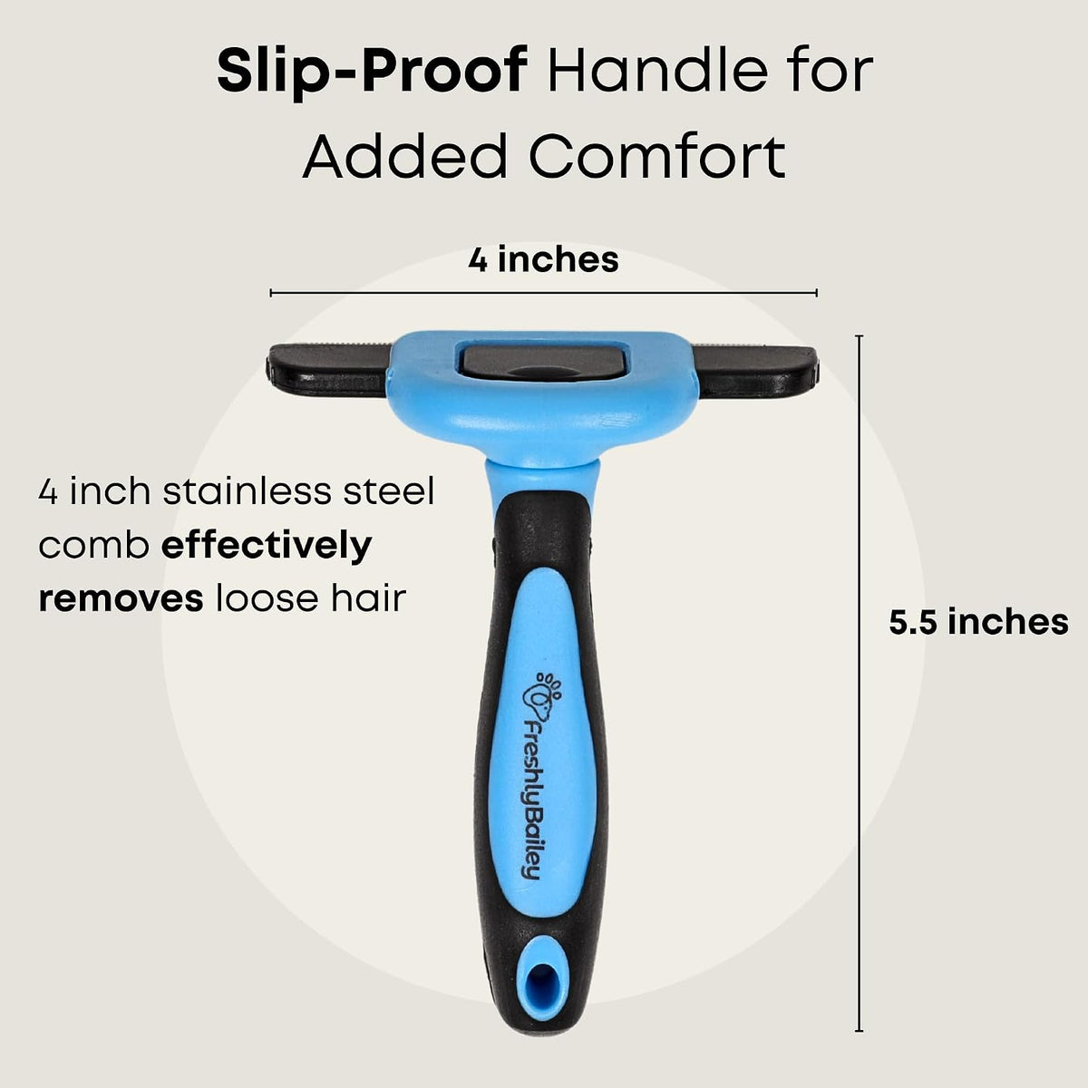 Short Hair Deshedding Brush for Dogs & Cats - Grooming Comb