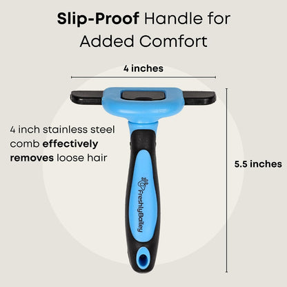 Short Hair Deshedding Brush for Dogs & Cats - Grooming Comb