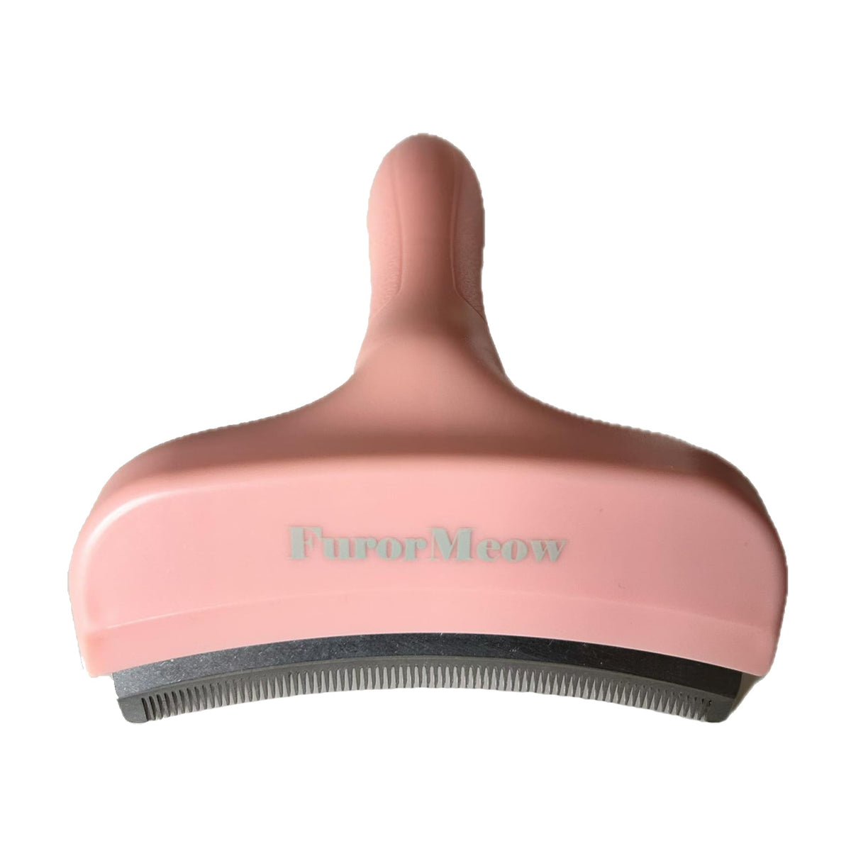 Pet Deshedding Tool with Curve Blade, Cat Grooming Brush, Tight V-shaped Teeth Shedding Comb for Cats and Dogs (White, Large)