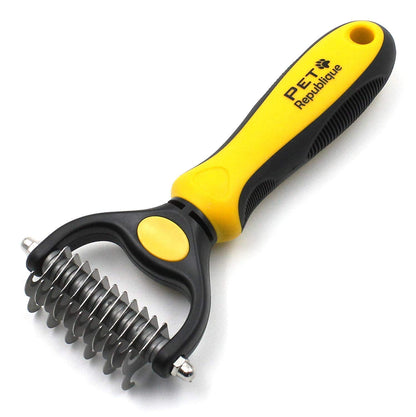 Pet Republique Matt Splitters Tool – Effective Mat Remover and De-matting Comb for Long-Haired Dogs, Cats, Rabbits – Regular 12+23 Teeth Design