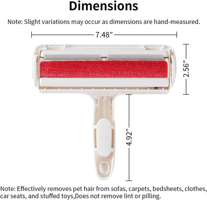 Pet Hair Remover Brush,2-in-1 Deshedding Tool & Lint Roller for Furniture,Carpet,Couch,Car Seats-Effective Dog & Cat Hair Brush for Grooming and Home Cleaning