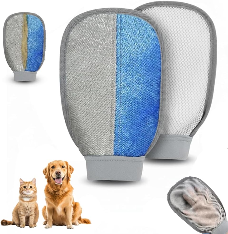 Nexius Pet Hair Remover Glove for Dogs & Cats, Reusable Electrostatic Pet Hair Removal Mitt, Fur Remover Glove, Dog Hair Remover Mitt, Cat Hair Mitt Glove, Pet Grooming & Lint Removal Tool