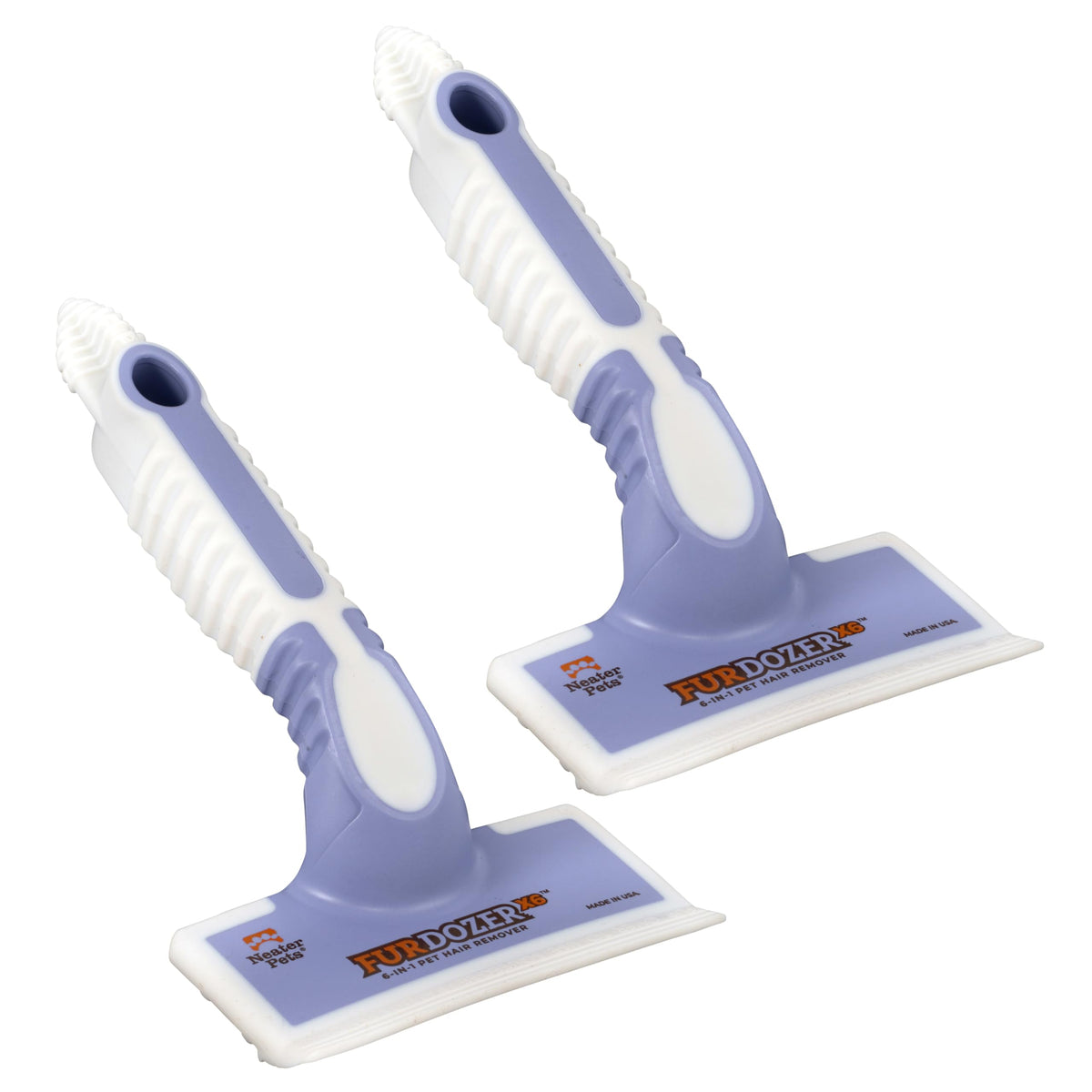 FurDozer Pet Hair Remover & Auto Detailing Tools - Cat & Dog Hair Remover for Carpets, Car Interiors, Couches, Bedding, & Pet Furniture (Gray, X3 PRO - 5" Long)