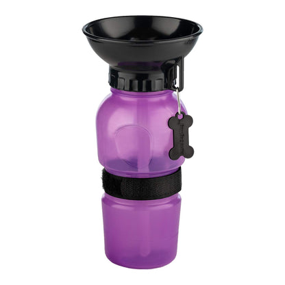 Highwave AutoDogMug Dog Water Bottle with Built-in Bowl, 20 oz, Pink