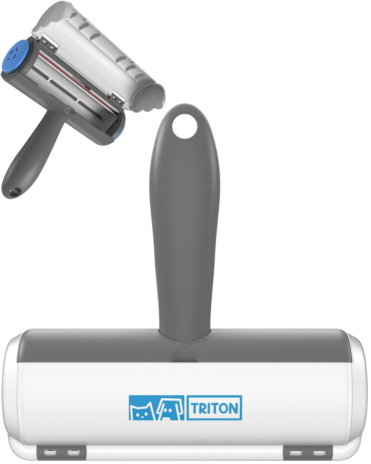 Triton Pet Hair Removal Tool w/Fur Trapping Compartment, Gray/White