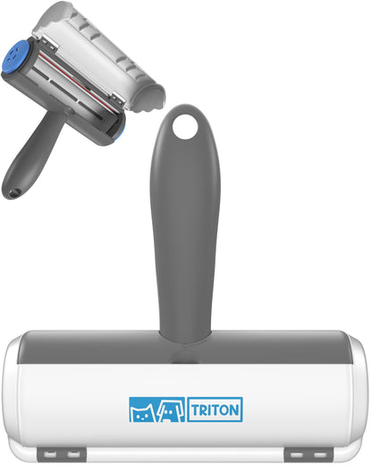 Triton Pet Hair Removal Tool w/Fur Trapping Compartment, Gray/White