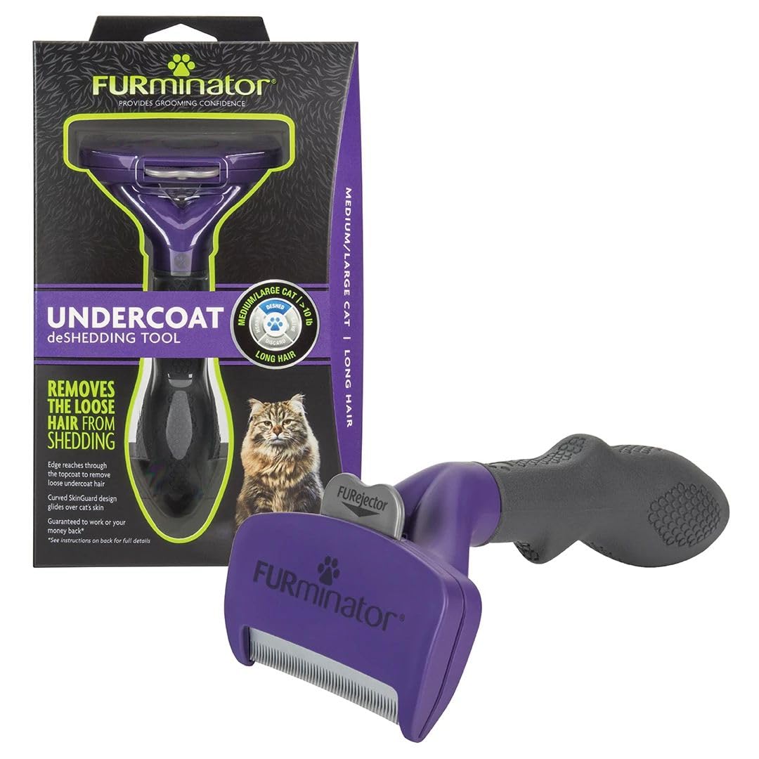 FURminator Medium to Large Cat deShedding Tool for Short Hair