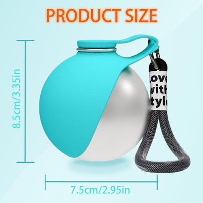 2 in 1 Portable Tumbler for Dogs, 2026 New 10Oz Stainless Steel Dog Water Bottle with Silicone Foldable Bowl, Leak-Proof 2 in 1 Portable Small Dog Water Bottle for Walking, Hiking & Travel (Stainless)
