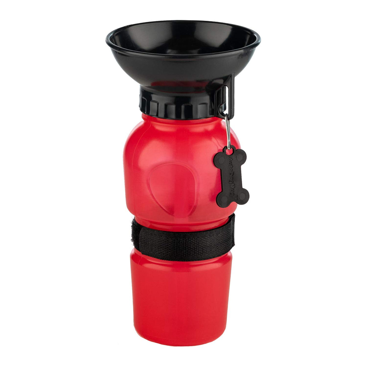 Highwave AutoDogMug Dog Water Bottle with Built-in Bowl, 20 oz, Pink