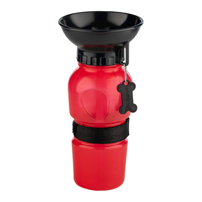 Highwave AutoDogMug Dog Water Bottle with Built-in Bowl, 20 oz, Pink