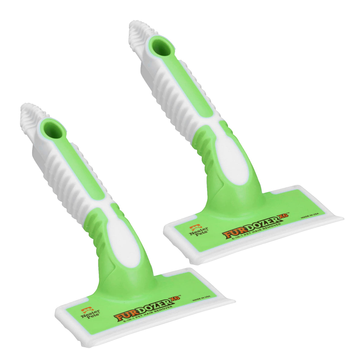 FurDozer Pet Hair Remover & Auto Detailing Tools - Cat & Dog Hair Remover for Carpets, Car Interiors, Couches, Bedding, & Pet Furniture (Gray, X3 PRO - 5" Long)