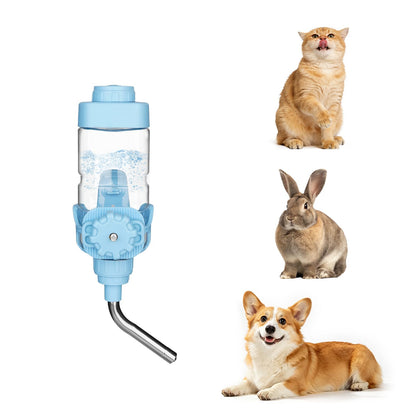Vannon Water Bottle for Small Animals, 34oz Top-Fill Pet Dispenser, Grey