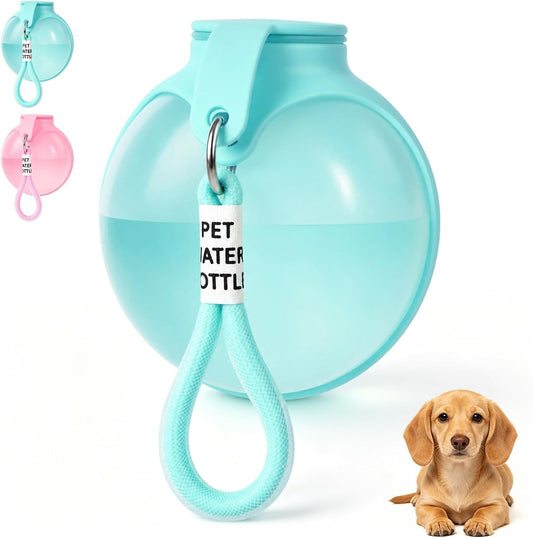 2 in 1 Portable Dog Water Bottle Tumbler, 10oz Stainless Steel (Blue)