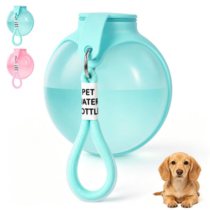 2 in 1 Portable Dog Water Bottle Tumbler, 10oz Stainless Steel (Blue)