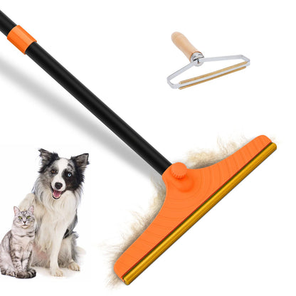 Carpet Rake for Pet Hair Removal Tool, Dog Cat Hair Remover for Furniture