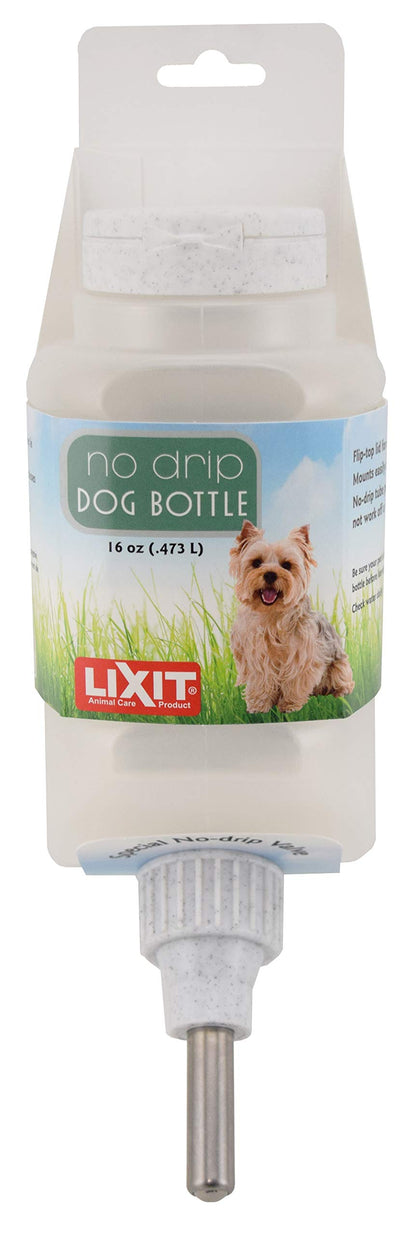 Lixit Top Fill Water Bottles for Dogs and Small Animals (16oz Small Dog), white (0697)