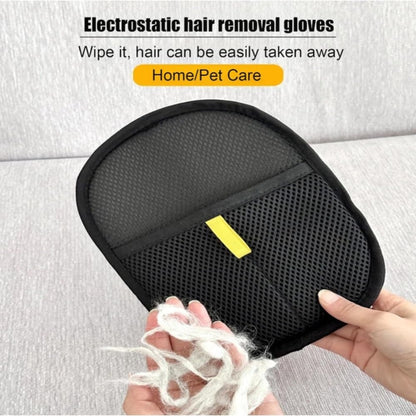 2 Pack Double Sided Static Pet Hair Remover Gloves, Reusable Lint Mitt for Cat Dog Couch Furniture Clothes