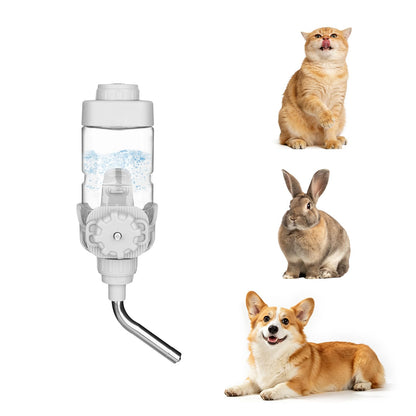 Vannon Water Bottle for Small Animals, 34oz Top-Fill Pet Dispenser, Grey
