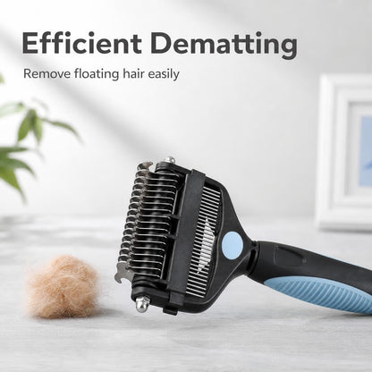 3-in-1 Pet Grooming Tool Dematting Comb Undercoat Rake Deshedding Brush