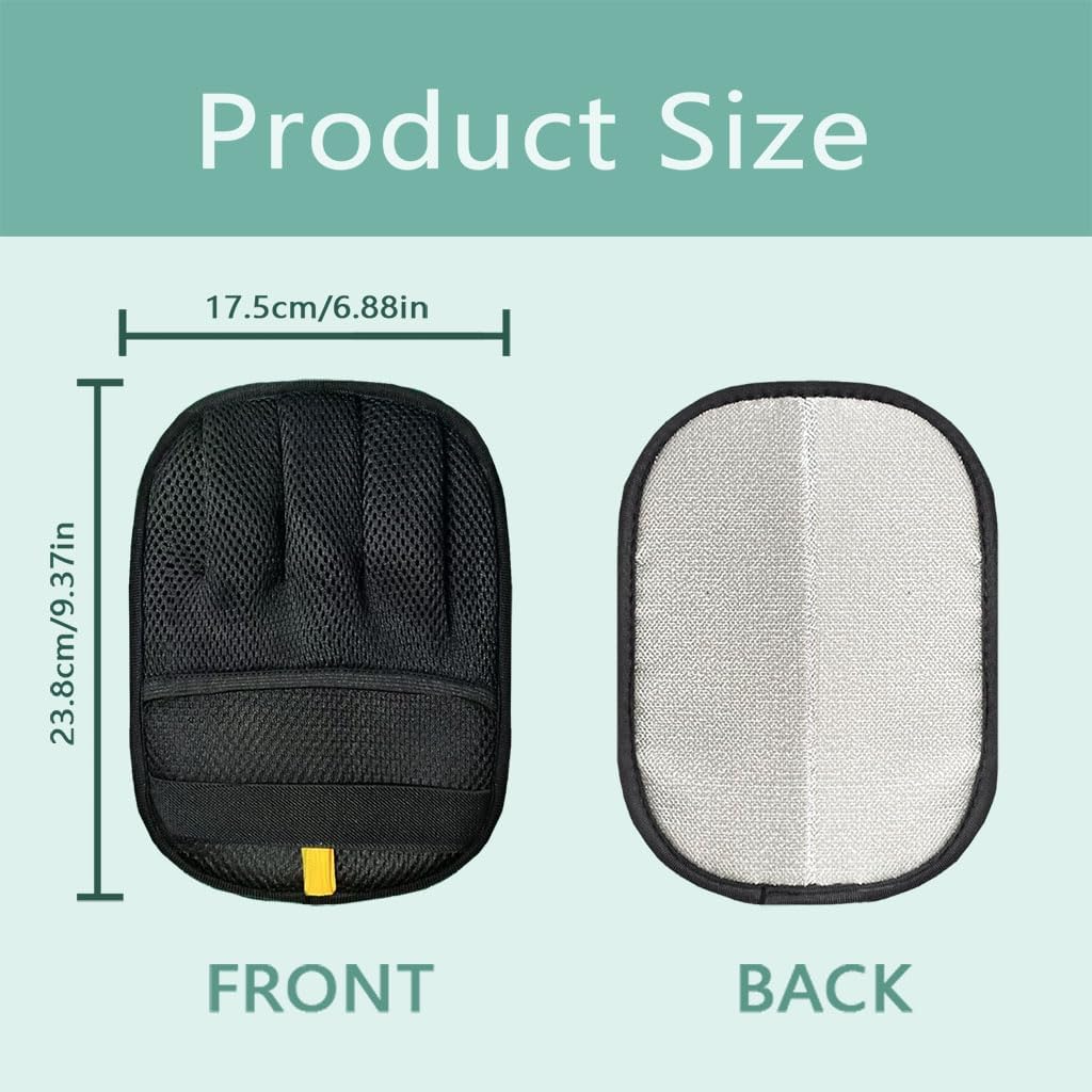 2-Pack Reusable Electrostatic Pet Hair Remover Gloves for Furniture, Carpets, Car Interiors & Auto Upholstery.