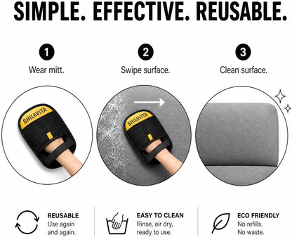 2 Pcs Pet Hair Removal Glove for Dogs and Cats, Reusable Electrostatic Grooming Gloves, Dog and Cat Fur Remover Gloves for Couch, Carpet, Clothing, Car Seats, Bedding