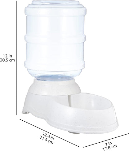 Amazon Basics Gravity Pet Water Dispenser for Cat and Dog, Easy to Clean, 135.3fl.oz Capacity, Small